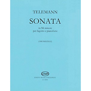 Editio Musica Budapest Sonata in E minor (for Bassoon and Piano) EMB Series Composed by Georg Philipp Telemann