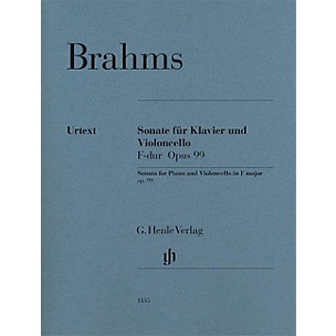 G. Henle Verlag Sonata in F Major Op. 99 for Piano and Violoncello Henle Music Folios Series Softcover by Johannes Brahms