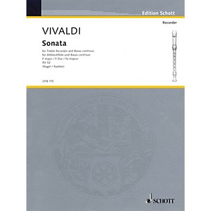 Schott Sonata in F Major (for Treble Recorder and B.C.) Schott Series