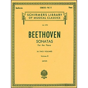 G. Schirmer Sonatas for Piano Volume 2 Urtext By Beethoven