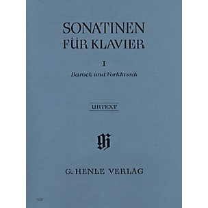 G. Henle Verlag Sonatinas for Piano - Volume I: Baroque to Pre-Classic Henle Music Folios Series Softcover