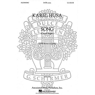 Associated Song (Good Night) (SATB (divisi) a cappella) SATB DV A Cappella composed by Karel Husa