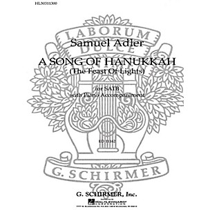 G. Schirmer Song Of Hanukkah Feast Of Lights SATB composed by S Adler