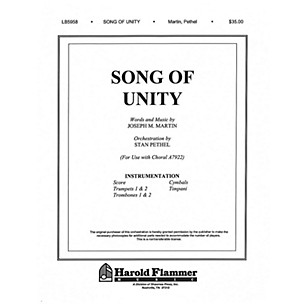 Shawnee Press Song of Unity Score & Parts composed by Joseph M. Martin