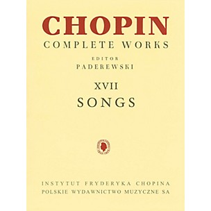 PWM Songs PWM Series  by Frederic Chopin Edited by Ignacy Jan Paderewski