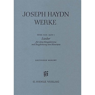 G. Henle Verlag Songs for one voice with accompaniment of a Piano Henle Edition Series Softcover