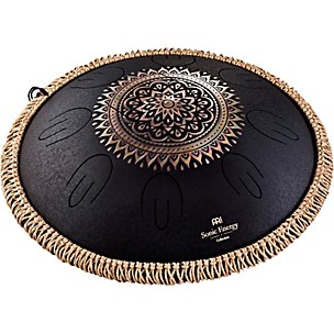 MEINL Sonic Energy 16" Engraved Octave Steel Tongue Drum, Black