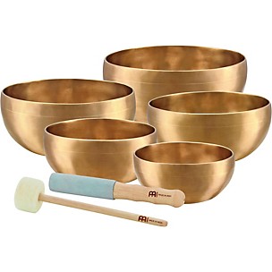 MEINL Sonic Energy 5-Piece Universal Singing Bowl Set With Resonant Mallet