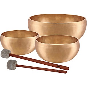 MEINL Sonic Energy SB-E-4600 Energy Series 3-Piece Therapy Singing Bowl Set With Free Mallets