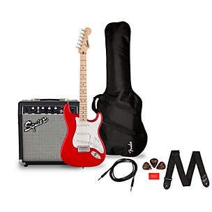 Squier Sonic Stratocaster Limited-Edition Maple Fingerboard Electric Guitar Pack With Fender Frontman 10G Amp