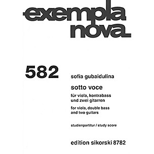 SIKORSKI Sotto Voce (Viola, Double Bass and Two Guitars) Score Series Softcover Composed by Sofia Gubaidulina