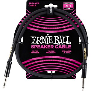 Ernie Ball Speaker Cable Black Straight/Straight