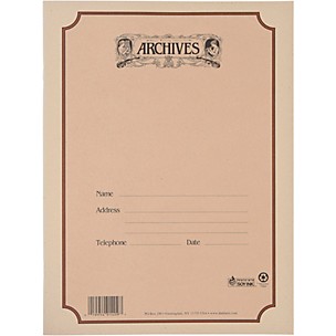 Archives Spiral Bound Manuscript Paper 10 Staves, 96 Pages