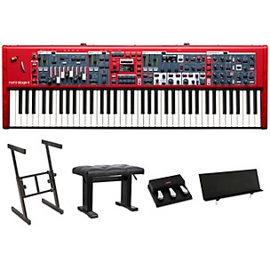 Nord Stage 4 73-Key Keyboard Home Bundle With Z Stand, Bench, Triple Pedal & Music Stand