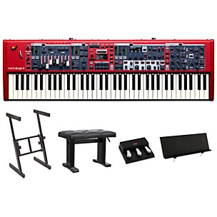 Nord Stage 4 Compact 73-Key Keyboard Home Bundle With Z Stand, Bench, Triple Pedal & Music Stand