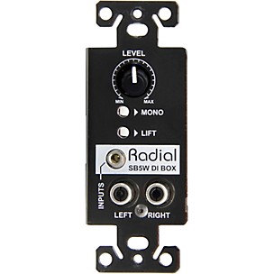 Radial Engineering Stagebug SB5W Wall Mounted Multimedia Stereo DI box