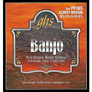 GHS Stainless Steel 5-String Banjo Strings - Almost Medium