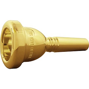 Bach Standard Series Large Shank Trombone Mouthpiece in Gold