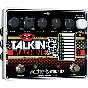 Electro-Harmonix Stereo Talking Machine Vocal Formant Filter Guitar Effects Pedal