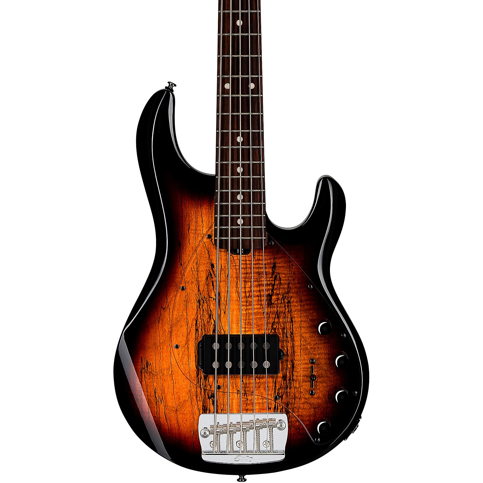 Sterling by Music Man StingRay 5 RAY35 Spalted Maple Top Bass