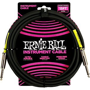 Ernie Ball Straight Instrument Cable - Black