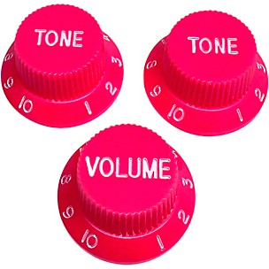 AxLabs Strat-Style Knob Kit with White Lettering (3)