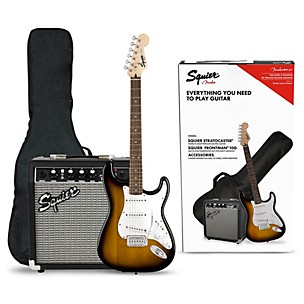 Squier Stratocaster Electric Guitar Pack With Squier Frontman 10G Amp
