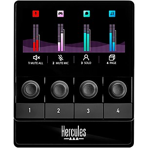 Hercules DJ Stream 100 Customizable 8-Track Audio Mixer for Streaming, Content Creation and Gaming (Windows PC)