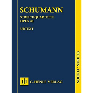 G. Henle Verlag String Quartets Op. 41 Henle Study Scores Series Softcover Composed by Robert Schumann