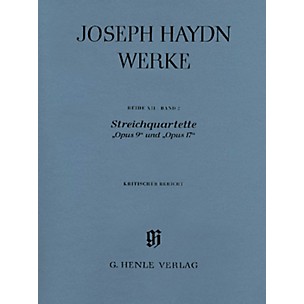 G. Henle Verlag String Quartets, Op. 9 and Op. 17 Henle Edition Series Softcover