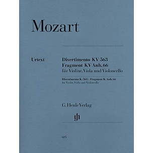 G. Henle Verlag String Trio E Flat Major K.563 Henle Music Folios Series Softcover Composed by Wolfgang Amadeus Mozart