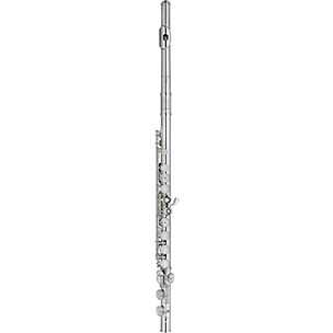 Wm. S Haynes Amadeus Student Flute: silver-plated headjoint, body, and mechanism, plateau keys, French pointed arms, offset G, C foot