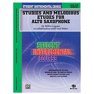 Alfred Student Instrumental Course Studies and Melodious Etudes for Alto Saxophone Level I Book