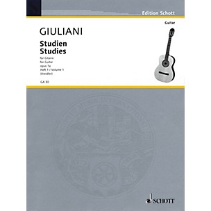 Schott Studies for Guitar, Op. 1a - Volume 1 Schott Series Softcover