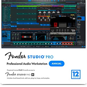 Fender Studio Pro 8 DAW Music Production Software With 12-Month Pro+ - Perpetual License