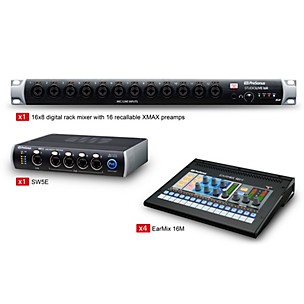 PreSonus StudioLive 16R Mobile EarMix Monitor and Switcher Package