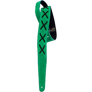 Henry Heller Suede With X's Guitar Strap