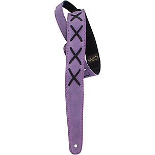 Henry Heller Suede With X's Guitar Strap