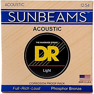 DR Strings Sunbeam Phosphor Bronze Light Acoustic Guitar Strings