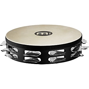 MEINL Super-Dry Studio Goat-Skin Wood Tambourine Two Rows Stainless Steel Jingles
