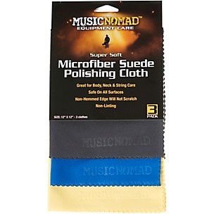 Music Nomad Super Soft Microfiber Suede Polishing Cloth 3-Pack