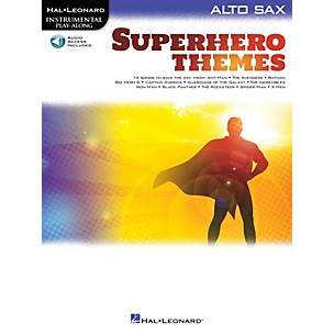 Hal Leonard Superhero Themes Instrumental Play-Along for Alto Sax (Book with Online Audio)