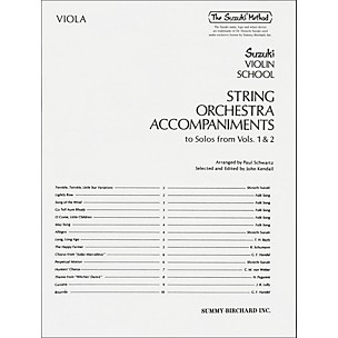 Alfred Suzuki String Orchestra Accompaniments to Solos from Volumes 1 & 2 for Viola Book