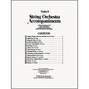 Alfred Suzuki String Orchestra Accompaniments to Solos from Volumes 1 & 2 for Violin 2 Book