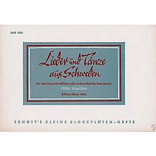 Schott Swedish Songs And Dances Recorders SS