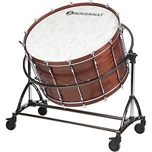 Bergerault Symphonic Series Bass Drum, 40x22" With Suspension Stand