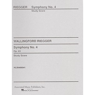 Associated Symphony No. 4, Op. 63 (Full Score) Study Score Series Composed by Wallingford Riegger