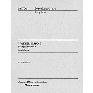 Associated Symphony No. 6 (1955) (Study Score) Study Score Series Composed by Walter Piston