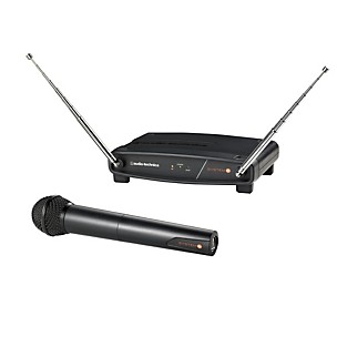 Audio-Technica System 8 Wireless System includes: Handheld Dynamic Unidirectional Microphone/Transmitter
