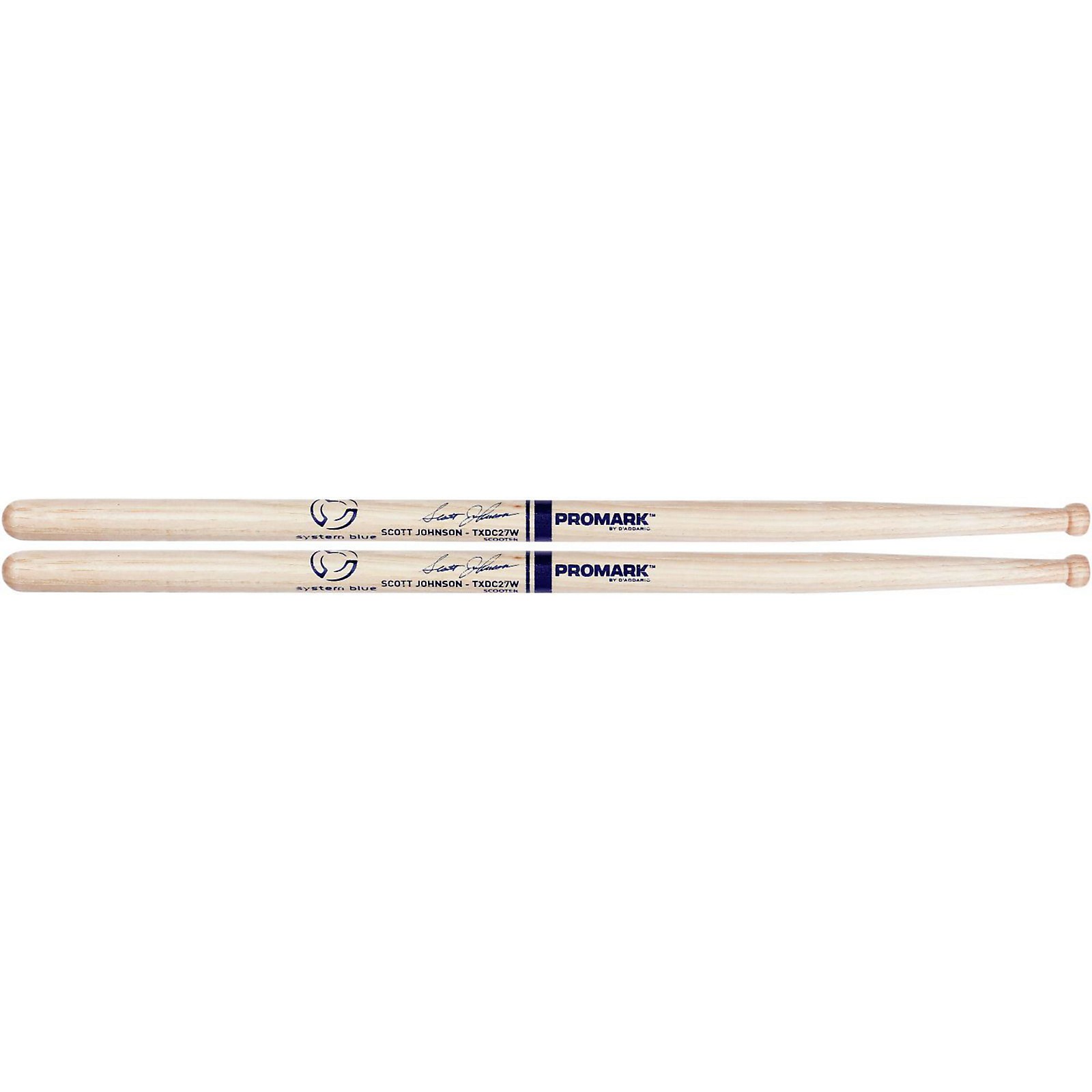Promark System Blue Scott Johnson DC27 Scooters Drum Sticks